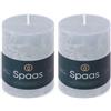 Spaas Candela pilastro in stile rustico 70/95 mm 35 ore, azzurro (Confezione da 2)