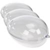 Rayher Uova Plastica, Apribile, 10 Cm, Cristallo, 3906837 (Confezione da 3)