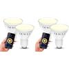 B.K.Licht Lampadine LED smart GU10, dimmerabili con App smartphone, luce calda 2700K, adatte al controllo vocale, 2 lampadine Wi-Fi, 5.5W 350Lm, attacco da faretto GU10 (Confezione da 2)