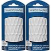 Yankee Candle diffusore ScentPlug | Base per profumatore d'ambiente elettrico | Motivo decorativo grafico bianco | Spina UK a 3 poli (Confezione da 2)
