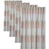Gardinia Tenda con Occhielli Nascosti e Nastro Integrato, Etamine, Traslucido e Opaco, Rosa Antico, 140 x 175 cm (Confezione da 4)