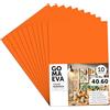 m-office Fogli di Gomma Eva Colorata, Gomma Crepla per Scrapbooking, Scuola, Cartoncini Creativi, Lavoretti, Torte Scenografiche, Scuola o Progetti Artistici 40x60cm (Arancia, 10 uds)