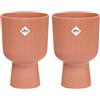 Elho Vibes Fold Coupe 14 - Vaso per Piante da Interno - Ø 13.9 x H 21.0 cm - Rosa/Delicate Pink (Confezione da 2)