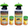 Sandokan Bio Trappola per Mosche e Insetti Volanti con Attrattivo Naturale - Riutilizzabile e Ecologica per Uso Esterno (Confezione da 2)