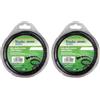 Riegolux Filo per decespugliatore elicoidale in Nylon, Nero, 4 mm x 15 m, 107679 (Confezione da 2)
