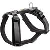 Hunter Imbracatura per cani Maldon UP, colore: nero/grigio, morbida imbottitura e confortevole, altamente riflettente grazie alla Scotchlite 3M, regolabile in 4 posizioni, con manico imbottito (da S-M