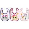 Lulabi 44 Gatti Set 3 Bavaglini In Cotone, Girl - 9 Gr (Confezione da 2)
