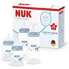 NUK First Choice Biberon | 0-3+ mesi | 150 ml & 300 ml | Biberon anti-colica | PP | Indicatore di controllo della temperatura | Balena | Confezione da 4