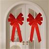 Chexin 4 Fiocchi Natalizi da 45 x 90 cm, Grandi Fiocchi Rossi per Albero di Natale, Decorazione per Interni ed Esterni