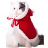 YUYWWAN Vestiti Natale Gatto, Cappotto Cane Natalizi, Mantello Natalizio per Gatti, Vestito con Cappuccio Natale Cane Piccolo, Costumi Natalizi per Piccolo Animali Domestici (Rosso D-M)
