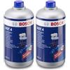 Bosch Liquido Freni Bosch DOT 4, 1 L - Per veicoli prodotti prima del 2010 - Adatto per freni ABS di prima generazione (Confezione da 2)