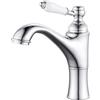 Rehomthy Rubinetto Bagno Lavabo Cromato Monocomando Miscelatore Lavabo Bagno con Manopola in Ceramica, Aeratore Removibile, Ottone G3/8
