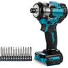 Roadtime - Trapano avvitatore a batteria 1/4 per batterie Makita 18V (senza batteria), 2400RPM, avvitatore esagonale senza spazzole 450N, 3 velocità e 2 inversioni, con LED e 13 accessori, per casa e