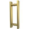 LVYIHAN Maniglie Quadrate Dorate per Porta da Fienile 30/60/90/120/150 cm, Maniglia da Tirare e Spingere su Entrambi i Lati, Maniglia Lunga per Porte Francesi Porte Esterne Porte da Doccia