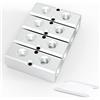 GASHER 4pezzi 2 vie 4 porte in alluminio collettore pneumatico blocco di distribuzione aria Splitter 1/4 porta di uscita 1/2 porta di alimentazione
