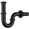 Keymark - Sifone a tubo universale per lavabo e lavabo, in ottone, 1 1/4 x 32 mm, sifone sifone per bagno, sifone da bagno, sifone per scarico su misura