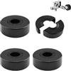 Xiciki 4 Pezzi Rosone Rubinetto, Rosone Miscelatore Doccia 3 Misure in 1, Copertura Tubo Radiatore Regolabile, Rosette Doccia Decorative per Rubinetti, Tubi D'acqua, Radiatori, Docce - Nero
