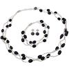 Treasure Bay Elegante Parure di Perle Collana Bracciale e Orecchini