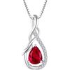 starchenie Collana Donna Infinito 925 Argento con Cubic Zirconia Pietra di Nascita Rubino Regali di Gioielli per Mamma Moglie Fidanzata