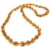 Amber Jewelry Shop Collana di ambra naturale adulta - collana di perle di ambra cognac | Collana in vera ambra certificata 46 cm, Ambra, Ambra