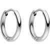 Purelei Orecchini Spirit (oro, argento), Orecchini a cerchio da donna e da uomo in acciaio inossidabile, Piccoli cerchi unisex resistenti, diametro 13 mm (Argento)