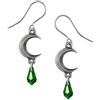 Alchemy Gothic Tears of the Moon - Coppia di orecchini verdi