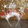 Seasboes Fascia luminosa a forma di fiocco di neve, per donne e ragazze, con LED, per Natale, con stella luminosa, per accessori di Natale