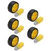 DollaTek 5Pcs Ruota per Pneumatici in plastica Smart Car Robot con motoriduttore DC 3-6V per Arduino
