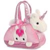 Aurora, 32795, Fancy Pal, trasportino per Animali Peek-A-Boo Unicorn, 20,5cm, Peluche, Rose e Blanche