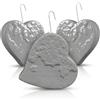 l&j 3x umidificatore d'aria in ceramica - evaporatore del radiatore per umidificare l'aria della stanza - evaporatore dell'acqua con gancio - evaporatore riscaldamento termosifoni caloriferi (Grey)