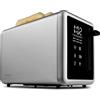 MEDION Tostapane MD12102 (2 fessure, display LED touch, 7 livelli di doratura, 5 programmi automatici) argento