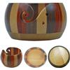 Joyeee Ciotola in legno per filati, organizer per fai da te, lavori a maglia, uncinetto, decorazioni per la casa, kit di accessori per il cucito per donne, ciotole di lana per uncinetto, grande, 15,2