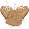 l&j 3x umidificatore d'aria in ceramica - evaporatore del radiatore per umidificare l'aria della stanza - evaporatore dell'acqua con gancio - evaporatore riscaldamento termosifoni caloriferi (Brown)