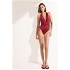 Calzedonia Costume Intero Shiny Satin Rosso