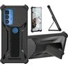 BaiFu Custodia per Motorola Edge 20 PRO, Supporto Stand ed Carta