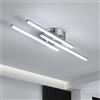 Dorlink Plafoniera LED Soffitto, Lampadario Camera da Letto 18W 1620LM, 6000K Bianco Freddo Plafoniere LED a Soffitto Cucina, 3 Luci Lampadario Argento, Lampadarios Soggiorno Moderno, 54CM