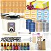 LINGQIAN Set per la creazione di candele fai da te, kit per la creazione di candele in cera di soia, fusore elettrico per cera con beccuccio, 12 barattoli per candele, 12 oli profumati