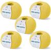 Kalapanta Gomitoli per lavoro a maglia e uncinetto, 100% Pura Lana Vergine Merino Extrafine by Lana Gatto. Linea Baby Soft bambini, neonati naturale con Aloe Vera, 250 g. 850 mt, (Giallo - 8437, 5)