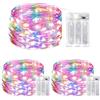 litogo Stringa Luci a Batteria, 3 Pezzi 5M 50 Led Timer Rame filo Ghirlanda Catena Luminose Lucine Fata Luci per Matrimonio Decorative Festa, Natalizie, Interno letto Camera, Multicolore