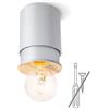 twister LIGHTING Twister Living applique camera da letto, lampada da soffitto a montaggio rapido senza viti, design brevettato, attacco E27, argento [Classe A++]