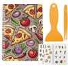 CRASPIRE Album di Raccolta di Adesivi Riutilizzabile Formato A5 40 Fogli Libro di Conservazione per La Raccolta di Adesivi Copertina per Pizza e Verdure per Adulti Organizer per Adesivi in Carta