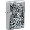 Zippo Accendino Dragon Over Zippo 48902 Collezionabile Metallo Argento Taglia Unica
