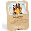 nagu® Friendship. Original Gifts for Friends. Personalised Photo Frame for a Friend's Birthday. Large Wooden Gift Card, 30 x 22 cm, for Personalised Presents. Includes adhesive letters and numbers