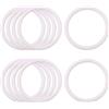JIHUOO 30 Pezzi Anelli in Plastica Bianchi da 50mm Cerchi in Plastica per Artigianato Piccoli Anelli Acchiappasogni Piccoli Cerchi Floreali in Plastica Anelli Floreali Rotondi Cerchi per