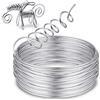 Zocipro Filo Alluminio 2 mm x 20 m, Filo di Ferro Modellabile, Filo Alluminio per Bigiotteria, Filo Metallico Colore Argento, Adatto per Gioielli, Abbellimenti, Decorazioni