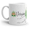Paolo Chiari Zodiaco - Tazza in Ceramica Bianca con Segno Zodiacale e Costellazione (Multicolore, 300 ml, Vergine)