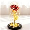 ADAZ Rosa Eterna, Regali Originali per Donna Rosa Bella e Bestia con LED Regalo per Mamma Fidanzata Moglie per San Valentino Anniversario Festa della Mamma Matrimoni Compleanni Natale