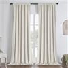 Joydeco Tende per Interni 100% Oscuranti Velluto Avorio 330g/㎡ 2 Pezzi L 140 x A 220 cm Nastro Tenda Termica Isolante Freddo e Caldo Soggiorno Camera da Letto Curtains