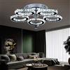 VETRULUS Lampadari cristallo,Plafoniere interne Luci acciaio inossidabile LED 50W lampada da soffitto [Classe di efficienza energetica A]