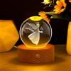 Jadyon Sfera Di Cristallo 3d, Lampada Notturna A Sfera Con Base A Led, Luce Notturna Sfera Di Cristallo Ricarica Usb Regalo Perfetto Moglie, Festa Della Mamma, Festa Dei Bambini, Anniversario, Compleanno